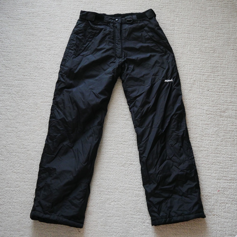 Ski Gear Women Black Insulated Snow Pants Medium Winter Skiing Snowboarding